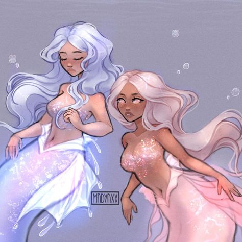 Anime Mermaid, Mermaid Artwork, Mermaid Drawings, Mermaid Pictures, Drawings Of Friends, Black Love Art, Black Art Pictures, Mermaid Art, Cute Art Styles