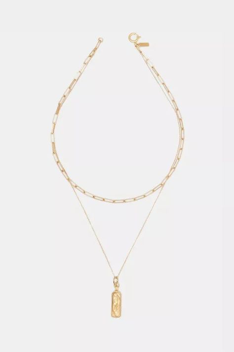 Deux Lions Jewelry Golden Coulee Layered Necklace | Urban Outfitters Urban Outfitters Necklace, Layered Necklace, And Sign, Layered Necklaces, Urban Outfitters, Lion, Sign Up, In Store