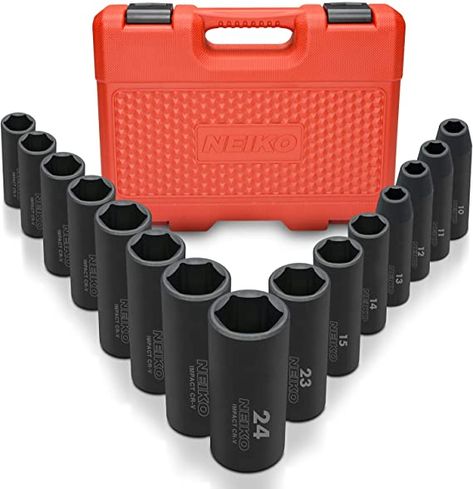 Deep Impact, Socket Set, Cr V, Drive, Black, Design