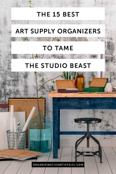 Organizing My Art Supplies, Artist Organization Ideas, Artwork Storage Ideas, Organizing An Art Studio, Organizing An Art Room, Creative Art Supply Storage, Art Supplies Organizer, Small Art Studio Organization, Tiny Art Studio Space Craft Rooms