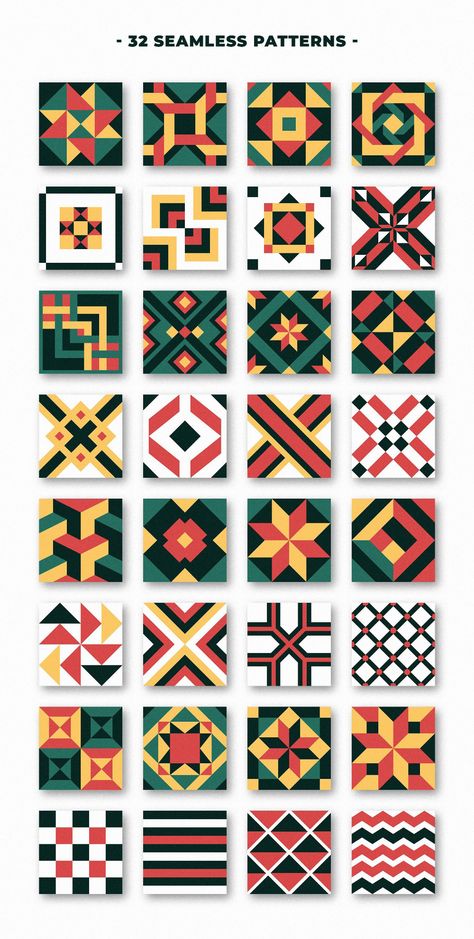 Geometric Ornament, Geometric Pattern Art, Graph Paper Art, Geometric Drawing, Mosaic Pieces, Color Palette Design, Character Design Animation, Photo Overlays, Barn Quilts