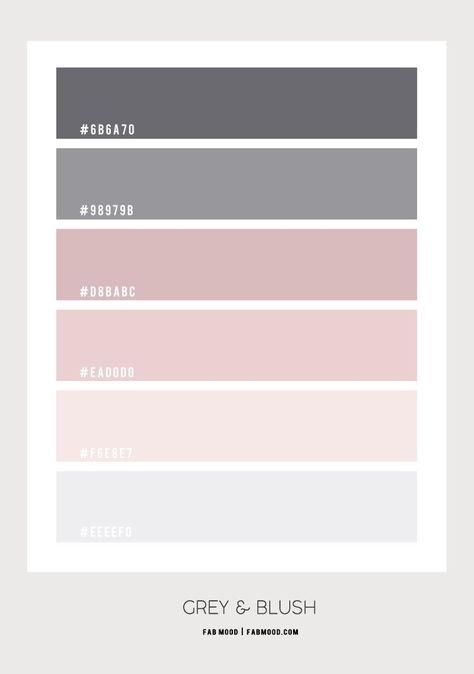 Colour Ideas For Bedroom, Bedroom Mauve, Grey Colour Scheme, Scandinavian Style Bedroom, Mauve Colour, Shades Of Mauve, Bedroom Colour, Bedroom Colour Palette, Blush And Grey