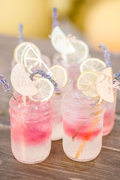 Cute Wedding Cocktails, Cocktails For Bridal Showers, Cute Fruity Cocktails, Pastel Cocktails, Boho Cocktails, Mocktails Pretty, Pretty Drinks Nonalcoholic, Bridal Cocktails, Cute Girly Cocktails