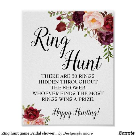 Ring Hunt Game, Ring Hunt, Fun Bridal Shower Games, Bridal Shower Backdrop, Bridal Shower Planning, Wedding Shower Decorations, Wedding Shower Games, Rustic Wedding Signs, Pink Bridal Shower