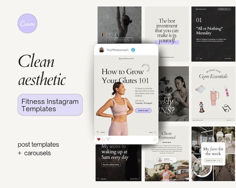 Yoga Instagram Post Templates Yoga Teacher Wellness coach Fitness Instagram Influencer Template Yoga Social Media Posts Canva Template - Etsy 日本 Wellness Social Media, Coach Instagram, Social Media Signs, Gym Essentials, Fitness Design, Fitness Instructor, Fitness Instagram, Social Media Templates, Instagram Influencer