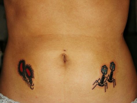 Bacteria and virus tattoo biology Bacteria Tattoo, Exotic Tattoos, Tape Projects, Beautiful Body, Make Your Mark, Tattoo Inspo, Get A Tattoo, Paw Print Tattoo, I Tattoo