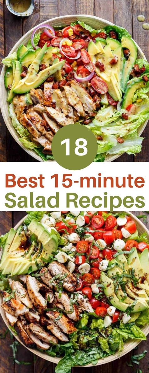 Fresh Salad Recipes, Salad Recipes For Dinner, Best Salad Recipes, Fresh Salad, Lunch Salads, Easy Salad Recipes, Salad Ideas, Dinner Salads, Healthy Salad