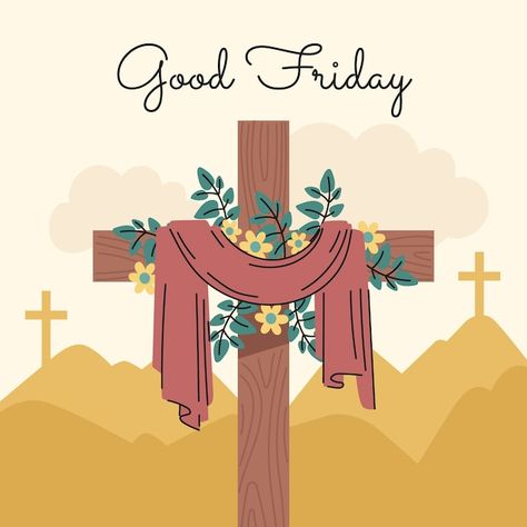 Happy Lord's Day, Good Friday Illustration, Good Friday Wallpaper, Happy Good Friday Images, Holy Week Images, Good Friday Bible Verses, Jumat Agung, Friday Cartoon, Good Friday Easter