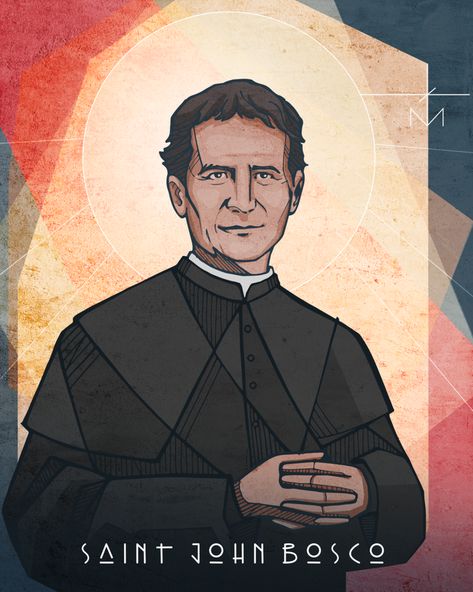 Saint John Bosco, John Bosco, St John Bosco, Church Media Design, Catholic Decor, Don Bosco, Jesus Christ Art, Religious Images, Animation Art Character Design