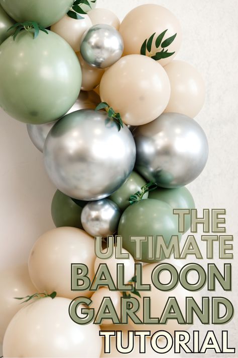 how to make your own balloon garland Diy Balloon Garland With Fishing Line, Balloon Garland For Beginners, Balloon Garland Over Doorway, Balloon Arch Around Fireplace, Diy Balloon Arch Backdrop, Diy Balloon Garland Tutorial, How To Make A Balloon Arch Tutorials, Balloon Garland With Greenery, How To Make A Balloon Arch