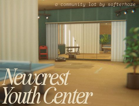 Sims 4 Community Center, Sims 4 Rec Center, Sims4 Newcrest, Sims 4 Art Studio, Sims 4 Newcrest, San Sequoia, Ts4 Lots, Cas Background, Sims Challenge