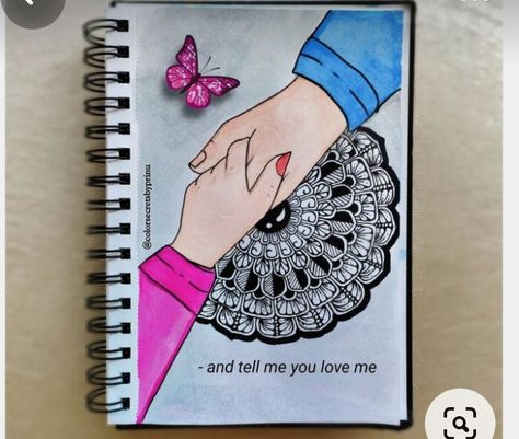 Friendship Doodles Art, Couple Mandala Art, Easy Mandala, Easy Mandala Drawing, Couple Drawing, Boho Art Drawings, Easy Love Drawings, Mandala Art Therapy, Zen Doodle Art