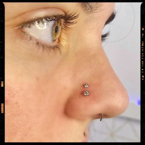 Nostril Piercing Unique Nostril Piercing, Nose Piercing Triple, Three Nose Piercings, High And Low Nostril Piercing, Upper Nostril Piercing, Triple Nostril Piercing, 4 Nostril Piercings, Stacked Nostril Piercing, Double Nostril Piercing Chain