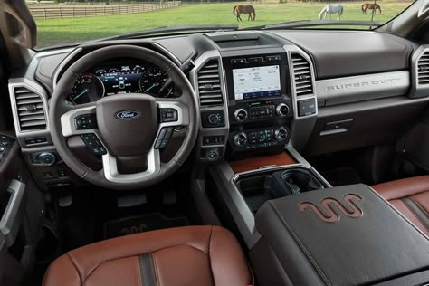 2021 Ford® Super Duty® F-350 King Ranch® Truck | Models & Specs King Ranch Interior, King Ranch Truck, F350 King Ranch, Ranch Truck, F150 King Ranch, Ford King Ranch, Ford F150 King Ranch, Ford F650, Ford F450