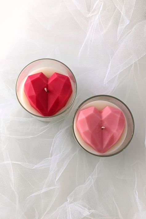 Heart Shape Candle, Candles For Valentines Day, Valentines Day Candles Ideas, Candles Valentines Day, Candle Valentines Ideas, Valentine Candles Ideas, Valentine’s Day Candles, Valentines Candles Ideas, Valentines Day Candles