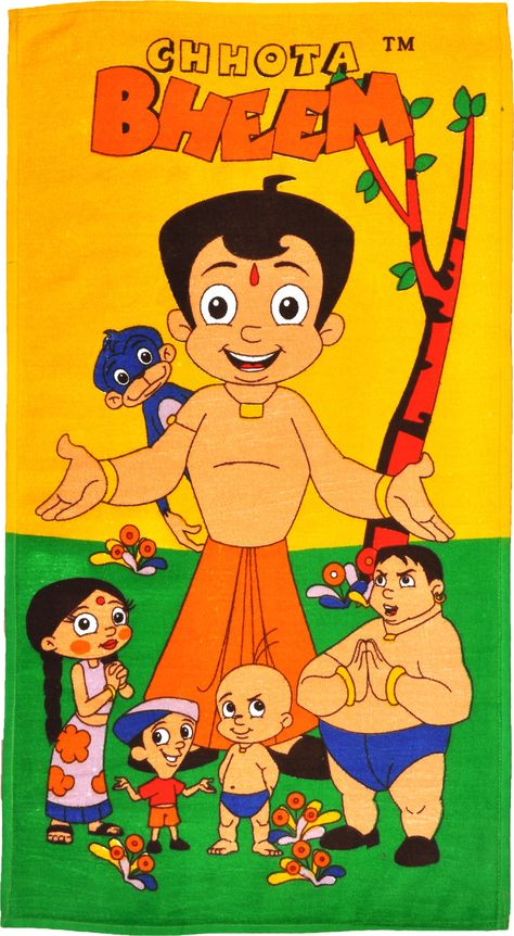 Chota Bheem Wallpapers, Chhota Bheem Wallpaper, Chota Bheem Characters, Disney Princess Gowns, Chota Bheem, Chhota Bheem, Barbie Games, Kids Bath Towel, Ganesha Drawing