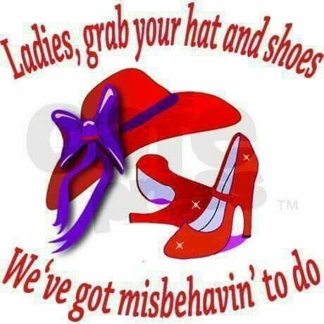 Red Hat Society Fashion, Red Hat Party, Red Hat Club, Hat Quotes, Red Hat Ladies, Wearing Purple, Red Hat Society, Hat Clips, Hat Ideas