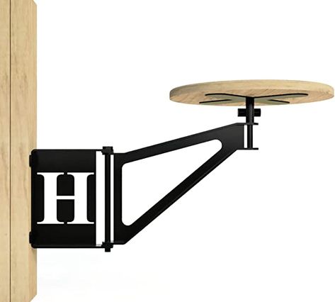 Amazon.com: MAKER TABLE METAL - Monogram Swing Away Bar Stool with Wooden Seat - Round Seat - Rectangle Design - Wall Mount Blocking Required : Home & Kitchen Maker Table, Island Stools, Wall Mounted Table, Rectangle Design, Home Bar Furniture, Hanging Bar, Table Metal, Furniture Finishes, Design Wall