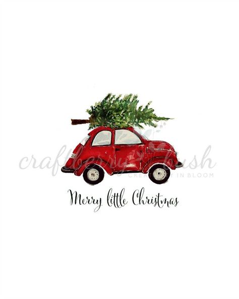 카드 디자인, Noel Christmas, Red Car, Merry Little Christmas, Christmas Illustration, Christmas Love, Christmas Joy, Christmas Wallpaper, Christmas Inspiration