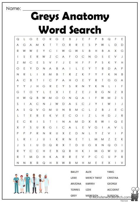 cool Greys Anatomy Word Search Greys Anatomy Coloring Pages, Greys Anatomy Drawings Easy, Greys Anatomy Drawings, Greys Anatomy Art, Audrey 2, Cool Greys, Free Printable Word Searches, Meredith And Derek, Greys Anatomy Funny