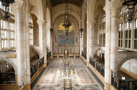 one hanson place, williamsburgh bank, beautiful bank interiors, historic banks brooklyn Brooklyn Flea Market, Greek Revival Architecture, Banks Building, Library Images, Savings Bank, Greek Revival, Beautiful Buildings, Banks, Brooklyn