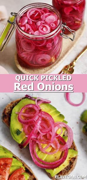 Best Pickled Red Onion Recipe, Pickeled Red Onions, Make Pickled Red Onions, Picked Red Onions, Pickled Red Onions Recipe, Pickle Onions Recipe, Pickled Vegetables Recipe, Pickled Red Onion, Red Onion Recipes