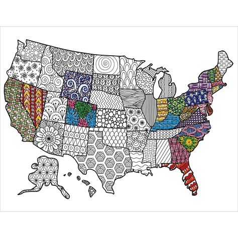 "Buy the Design Works® Zenbroidery™ U. S.A. Map Stamped Embroidery Kit at Michaels. com. Let your inner creativity come through with this free-form stitching project! Great for beginners and experienced stitches alike! Let your inner creativity come through with this free-form stitching project! Great for beginners and experienced stitches alike! Details: USA Map design 14\" x 18\" finished size Includes printed fabric, needle and free-form stitching guide Thread sold separately | Design Works® World Map Embroidery, Map Embroidery, Stamped Embroidery Kit, Hand Embroidery Kits, Outline Designs, Diy Embroidery Patterns, Basic Embroidery Stitches, Map Decor, 12 December