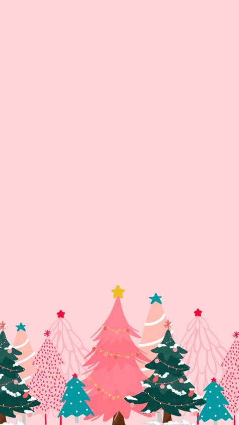 Christmas Wallpaper Iphone Cute, A Pink Christmas, Wallpaper Natal, Xmas Wallpaper, Illustration Noel, Christmas Phone Wallpaper, Cute Christmas Wallpaper, Iphone Wallpaper Pattern, Holiday Wallpaper