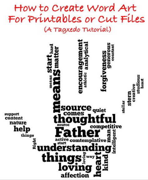 How to create word art for printables or cut files using a free program called Tagxedo with a great tutorial for how to use it! Create Word Art, Word Crafts, Create Word, Word Art Typography, Silhouette Tutorials, Word Cloud, Create Words, Silhouette Cameo Projects, Cameo Projects