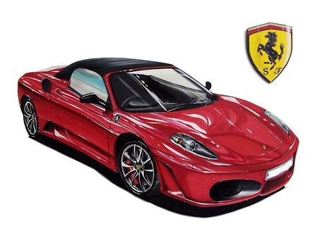 Ferrari Car Cake Topper Printable, Ferrari Cake Topper Printable, Ferrari Cake, Car Cake Toppers, Train Illustration, Ferrari F430, Bugatti Cars, Car Cake, Baby Clip Art