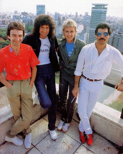 I‘vE LoSt mY sHoE on Instagram: ““let’s all wear white shoes and not tell Freddie”” Queen Shoes, Princes Of The Universe, Freddy My Love, Ben Hardy, Four People, Queen Photos, Roger Taylor, Queen Pictures, Queen Freddie Mercury