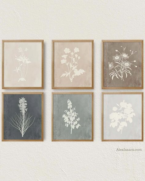 Deco Nature, Botanical Print Set, Farmhouse Art, Farmhouse Bedroom Decor, Ideas Party, Farmhouse Wall Decor, Décor Diy, Botanical Wall Art, Diy Wall Decor