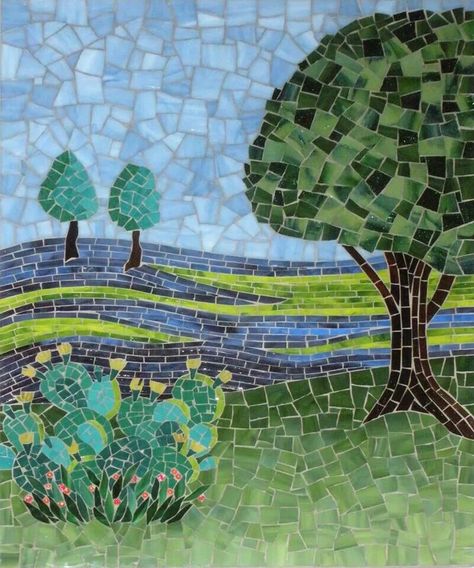 Mosaic tree art                                     #mosaic #mosaictrees #mosaiart Mosaic Tree Art, Mosaic Trees, Texas Medical Center, Landscape Mosaic, Tree Mosaic, Mosaic Tile Designs, Mosaic Garden Art, Mosaic Art Projects, Art And Music