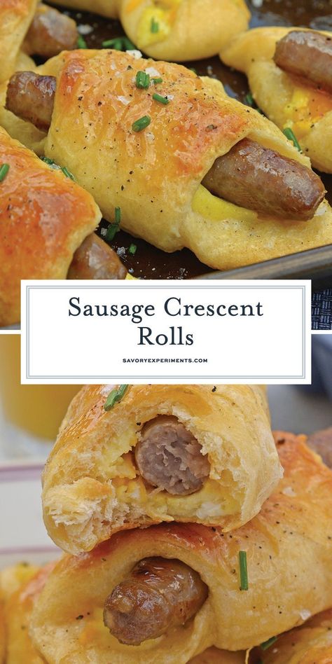 Look no further for a quick breakfast idea! Sausage Crescent Rolls are an easy breakfast idea packed with protein. A breakfast of champions! #easybreakfastideas #quickbreakfast www.savoryexperiments.com Sausage Crescent, Sausage Crescent Rolls, Eggless Breakfast, Crescent Recipes, Amazing Breakfast, Crescent Roll Recipes, Breakfast Idea, Breakfast Of Champions, Best Breakfast Recipes