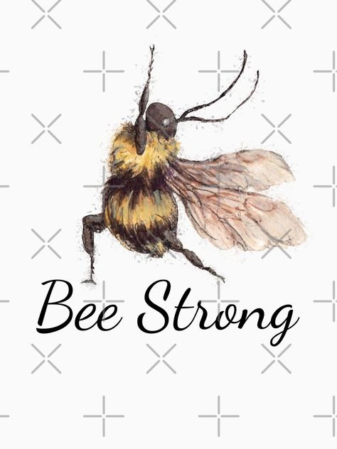 "Bee Strong with Yoga " T-shirt for Sale by RAwamleh | Redbubble | art digitalart artist t-shirts Bee Butts Tattoo, Bee Strong Tattoo, Bee Doing Yoga, Yoga Bee, Bee Yoga, Watercolor Bugs, Yellow Jacket Bee, Bee Strong, Tattoo Number