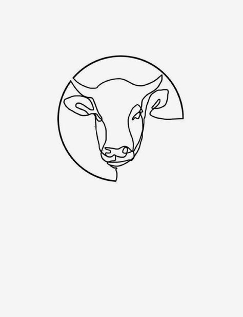 Cow And Bull Tattoo, Fine Line Cow Tattoo, Short Painting, Farm Tattoo, Nguni Cattle, Sheep Logo, Med Vet, Cow Logo, One Line Tattoo