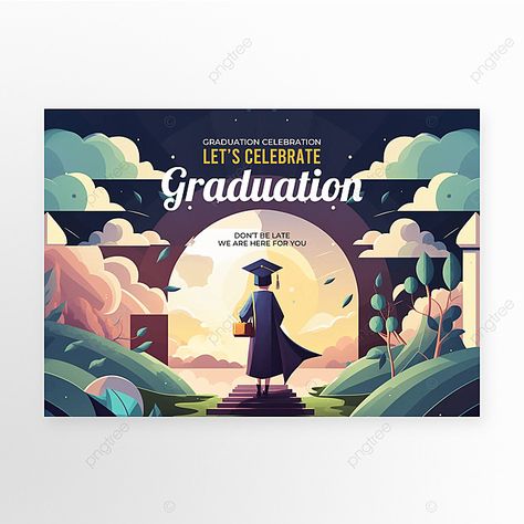 cartoon white cloud student back view graduation ceremony poster Graduation Canvas Ideas, Graduation Designs Ideas, Graduation Poster Design, Graduation Poster Ideas, School Event Poster, School Poster Design, Graduation Posters, Graduation Canvas, Student Posters