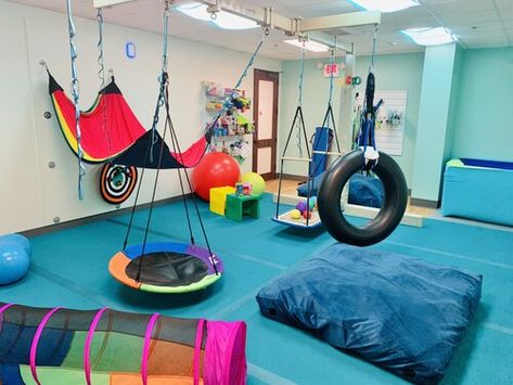 Sensory Kids Room, Sensory Bedroom, Sensory Integration Therapy, Indoor Playroom, Pediatric Physical Therapy, Sensory Rooms, Teen Girl Room Decor, Pediatric Therapy, Sensory Room