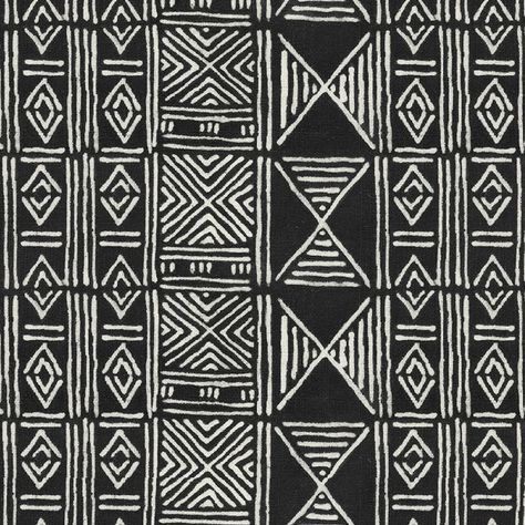 Black Classic Mud Cloth Wallpaper Frank Wallpaper, West African Textiles, Cloth Wallpaper, St Frank, African Pattern Design, Handmade Tableware, African Textile, Create A Signature, Native Design