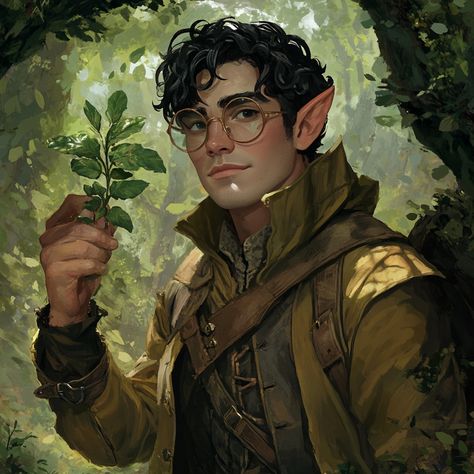 Half Elf Male Character Design, Dnd Character Art Male Human, Druid Character Art, Gnome Dnd, D D Rogue, Earth Genasi, Ranger Dnd, Dnd Portraits, Dnd Npc