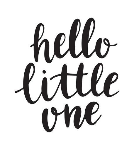 Hand drawn lettering hello little one. Modern calligraphy phrase for baby card, poster, print, decor. Baby shower invitation. Fragrance Quote, Baby Spa, Baby Letters, Card Poster, Baby Birth Announcement, Hand Drawn Lettering, Brush Calligraphy, Hello Baby, Baby Card