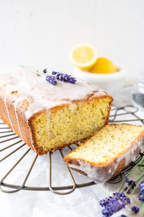 Lavender Lemon Poppy Seed Loaf - essentially emma Lemon Lavender Loaf, Sabbath Recipes, Lavender Loaf, Homestead Breakfast, Lemon Poppyseed Loaf, Poppyseed Loaf, Poppy Seed Loaf, Lemon Poppy Seed Loaf, Seed Loaf