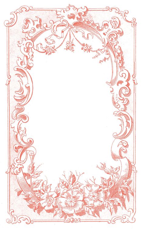 Printable Frames, Desain Quilling, Foto Transfer, The Graphics Fairy, 카드 디자인, Graphics Fairy, Digital Frame, Borders And Frames, Ornate Frame