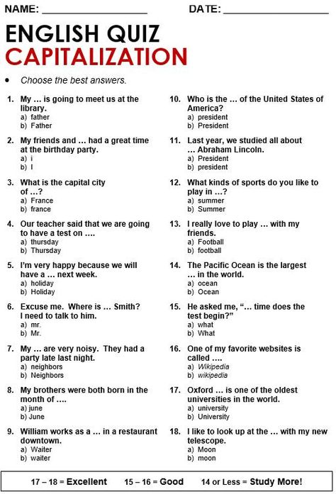 Capitalization And Punctuation Worksheet, Grade 7 English, Word Brain Teasers, Elementary Grammar, Middle School Grammar Worksheets, Capitalization Worksheets, Princess Lessons, Capital Letters Worksheet, Middle School Grammar