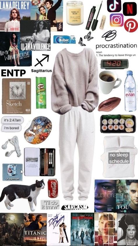 Aesthetic, type, girl, teen, art, Lazy, collage Entp Clothes, Entp Starter Pack, Entp Aesthetic Outfit, Entp Outfits, Entp Personality Type, Niche Aesthetic, Mood Clothes, Mood Board Fashion, Intp