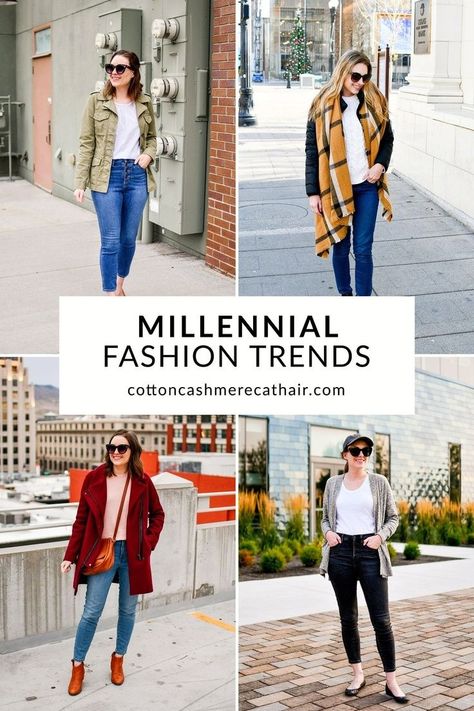 There's no need to be ashamed of millennial fashion trends! PhD scientist, Boise style blogger, and fellow millennial Kimi of Cotton Cashmere Cat Hair rounded up 10 iconic millennial fashion trends, how to style them in 2024, and a list of the top millennial fashion brands to shop. Millennial Outfit, Millennial Fashion, Millennials Fashion, Fast Fashion Brands, Oversize Fashion, Style Blogger, Cat Hair, Casual Work Outfits, Lightweight Cardigan