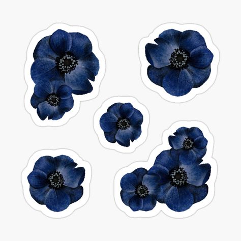 Get my art printed on awesome products. Support me at Redbubble #RBandME: https://www.redbubble.com/i/sticker/Blue-Flowers-Watercolor-Art-by-AveryZi/163501213.EJUG5?asc=u Dark Blue Aesthetic Stickers, Dark Blue Stickers, Watercolor Digital Art, Iphone Stickers, Book Stickers, Flowers Watercolor, Aesthetic Stickers, Custom Cards, Blue Aesthetic