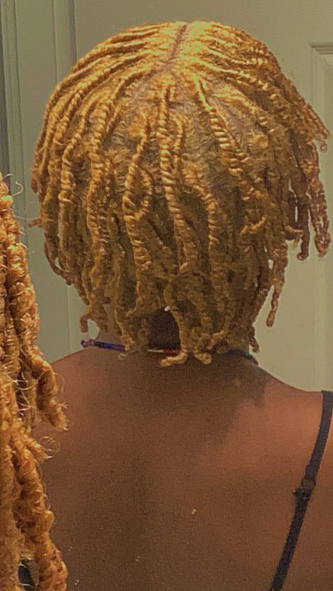 Blonde Locs On Dark Skin, Women Starter Locs, Two Strand Starter Locs, Starter Dreadlocks, Two Strand Twist Starter Locs, Twist Starter Locs, Ginger Hairstyles, Locs Blonde, 2 Strand Twist