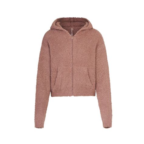 Cozy Knit Zip Up Hoodie | Rose Clay — Designed for lounging in style, this fitted zip up hoodie is made of the softest boucle yarn that delivers the ultimate warmth and coziness. Knit Zip Up Hoodie, Boucle Yarn, Sherpa Hoodie, Cozy Knit Sweater, Cozy Knit, Knit Hoodie, Comfy Hoodies, Cozy Knits, Zip Up Hoodie