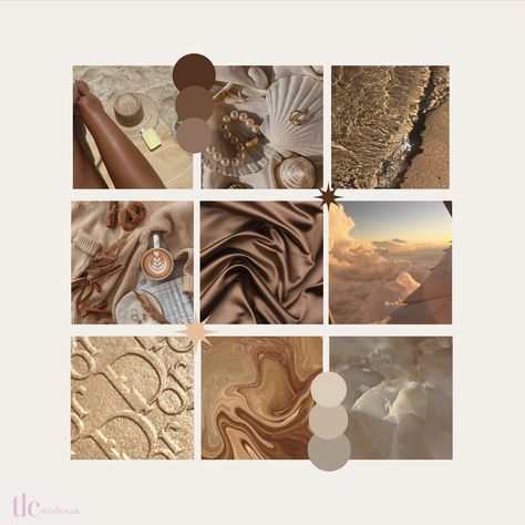 Cannot believe I forgot to share this stunning mood board we did for @bronzedxtans 🤩 @jessica.chapman_ came to us with a colour palette in mind, and the word 'luxury', so when it came to creating the mood board I knew exactly where we were going with the branding 😍 Mood boards are a great way to put your ideas into action, and physically visualise how your brand will look! ✨ Get in contact with us today for more information on our services, or for a FREE consultation! 💌 #moodboard #moodbo... Luxury Moodboard Aesthetic, Luxury Brand Mood Board Inspiration, Glitz And Glam Moodboard, Luxury Mood Board, Mood Board Brown Color Palettes, Brown Aesthetic Luxury Brands, Luxury Color Palette Branding Gold, Glam Color Palette, Branding Mood Board